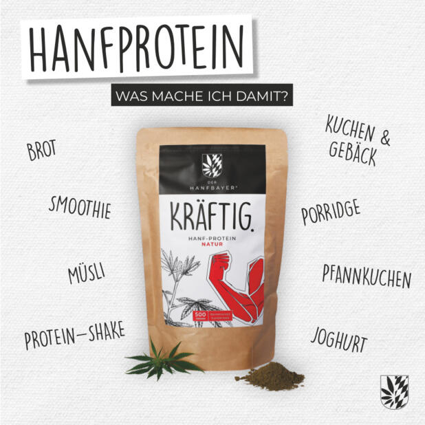 Hanfprotein Kräftig von der Hanfbayer